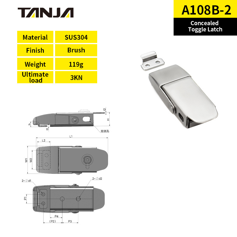 concealed toggle latch advertising case latch for medical equipment fastener lockable hasp Metal Toggle Clamp Toggle Handle