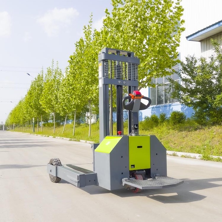 Off road stacker Pallet truck 1.5T all terrain Fully Automatic Lift Height 3M stand on Electric Stacker