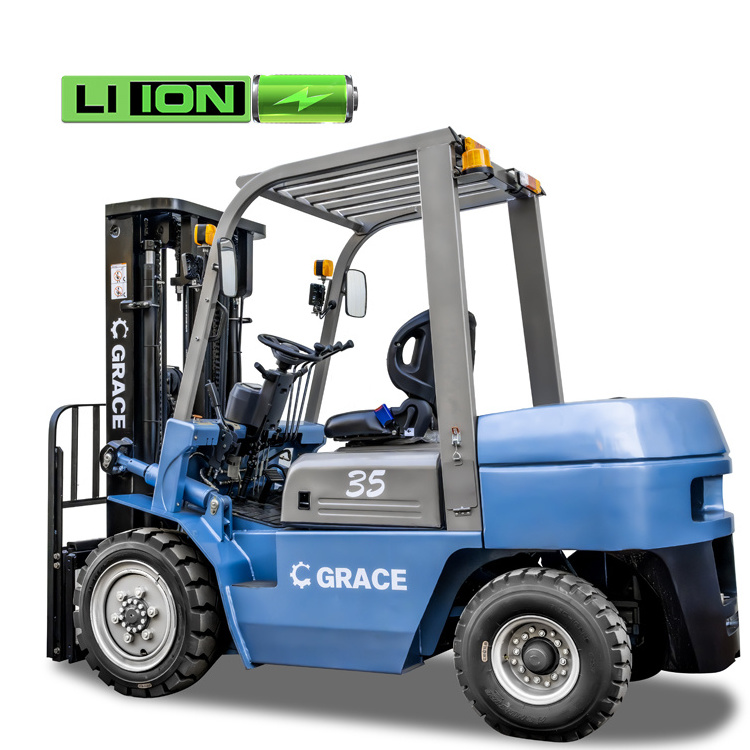 Fork lift electric container mast lithium ion powered forklift 2ton 2.5 3 ton small forklift for easy loading of the car