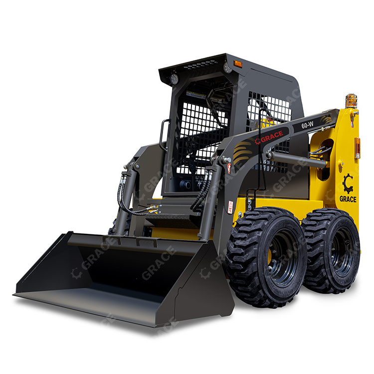 Electric mini wheel loader 350kg SK650-W Skidsteer attachments stump grinder best quality skid steer loaders