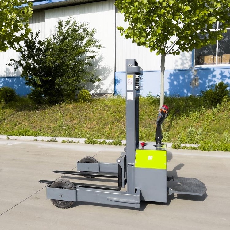 Off road stacker Pallet truck 1.5T all terrain Fully Automatic Lift Height 3M stand on Electric Stacker