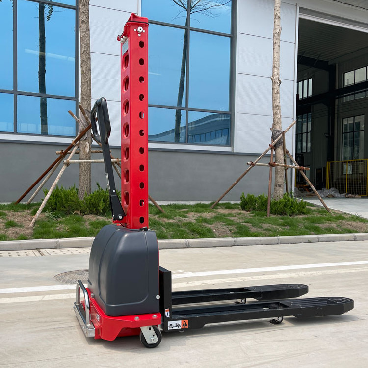 500kg 700kg 1TON Van Self -Loading Semi Electric Stacker Portable auto lift self loading pallet forklift with lithium battery