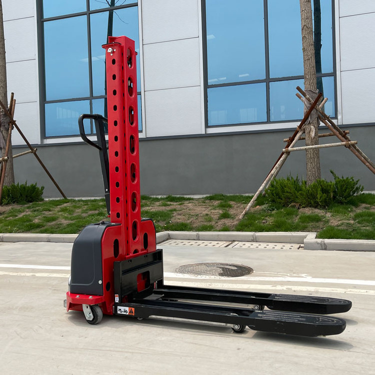 500kg 700kg 1TON Van Self -Loading Semi Electric Stacker Portable auto lift self loading pallet forklift with lithium battery