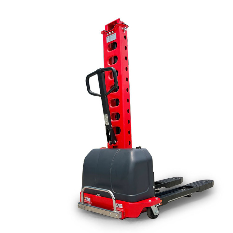 500kg 700kg 1TON Van Self -Loading Semi Electric Stacker Portable auto lift self loading pallet forklift with lithium battery