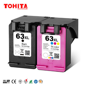 Ink Cartridge 63XL BK Tri-Color for HP DeskJet 1110 1112 2130 2131 2132 2133 2134 3630 3632 4520 3830 3832 4650 ink of TOHITA