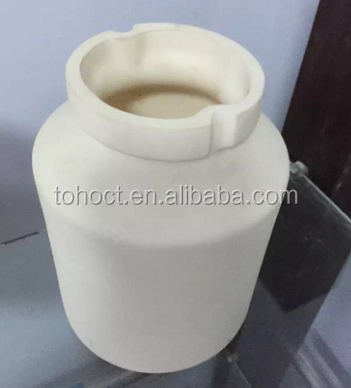 Porcelain 99--99.7% High alumina ceramic ball mill grinding jar with lid