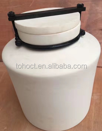 Porcelain 99--99.7% High alumina ceramic ball mill grinding jar with lid