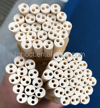 Refractory field MgO Magnesia ceramic pipe rods tubes