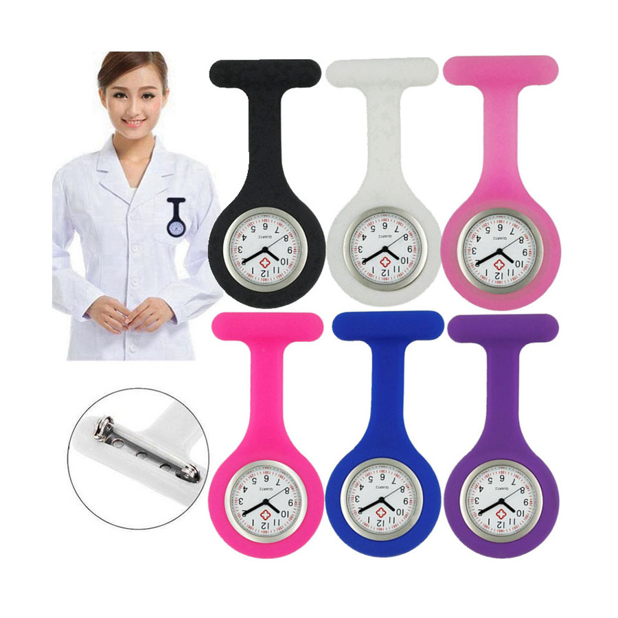 Wholesale Portable Silicone Digital Clip-On pocket Silicon FOB Pocket Nurse Watch