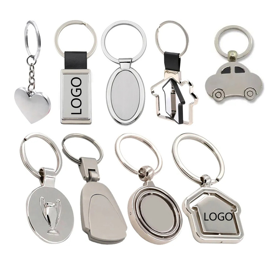 Custom Logo Epoxy Keychains laser llavero Stainless Steel Key Chains Blank Metal Keychain for Promotion gift