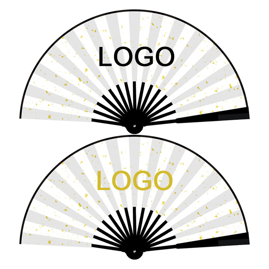 Wholesale Custom Printed Logo Folding bamboo handfan rib Wedding wooden Hand Held white paper fans