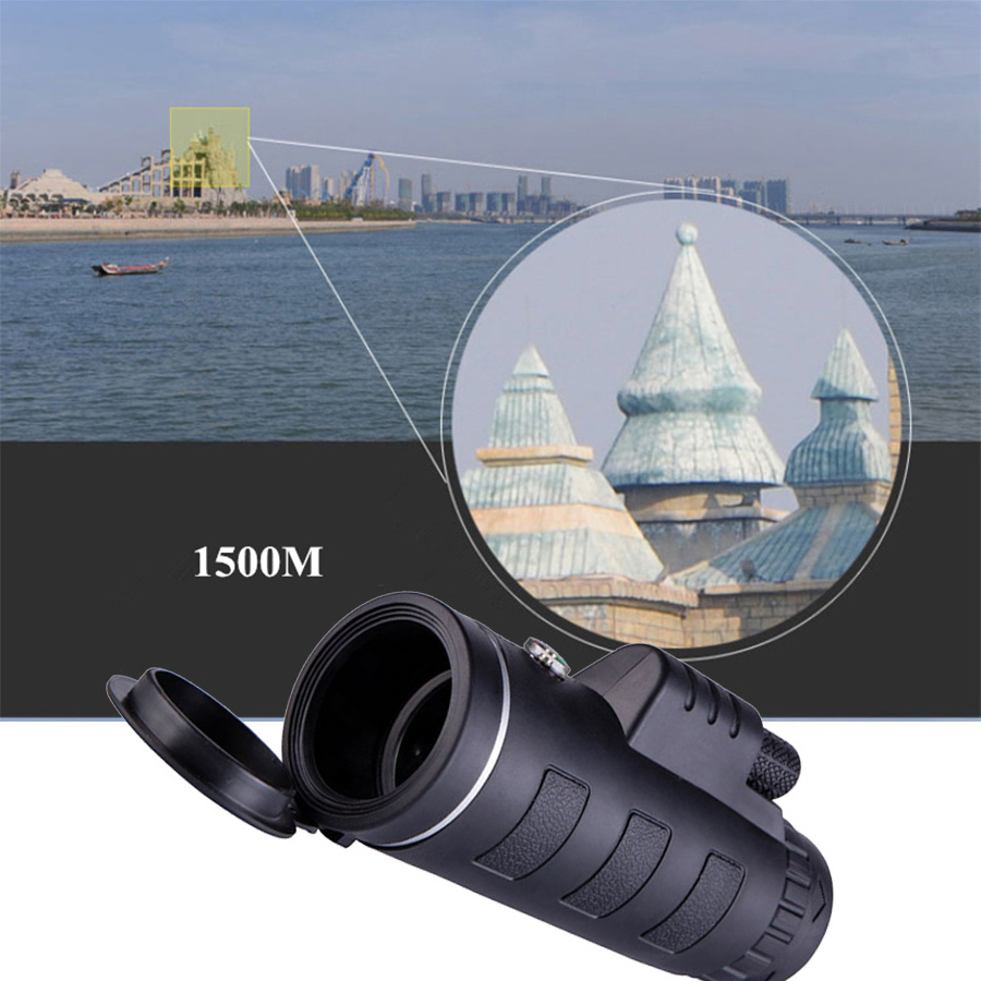 Outdoor High Power Smartphone Long Distance Hunting Single Telescope night monocular telescope 40x60 with Tripod Phone Clip