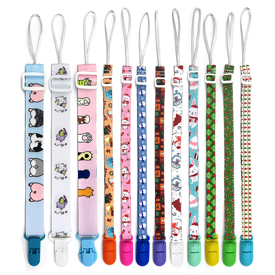 Baby Pacifier Clip Chain Ribbon Dummy Holder Chupetas Soother Pacifier Clips Leash Strap Nipple Holder for Infant Feeding