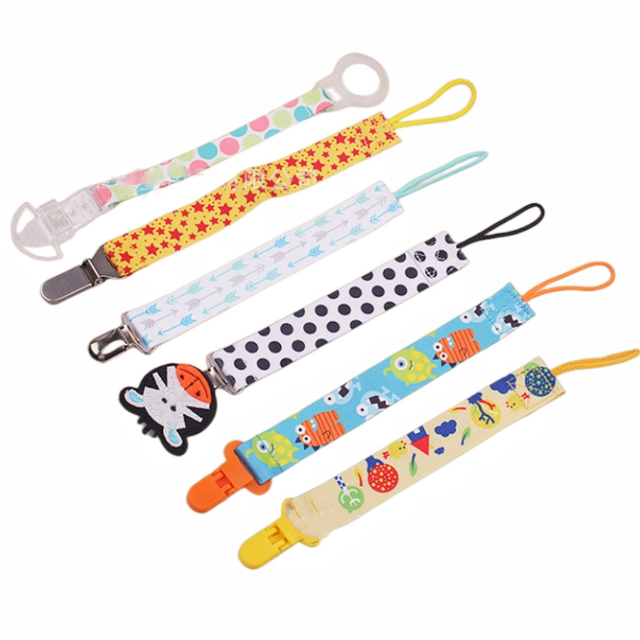 Baby Pacifier Clip Chain Ribbon Dummy Holder Chupetas Soother Pacifier Clips Leash Strap Nipple Holder for Infant Feeding