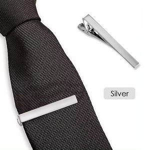 Factory direct Good Quality Gold and Silver Color Tie Pin Copper Neck Tie Clip for Men