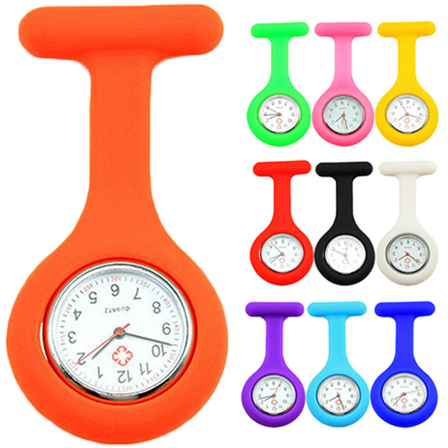 Wholesale Portable Silicone Digital Clip-On pocket Silicon FOB Pocket Nurse Watch