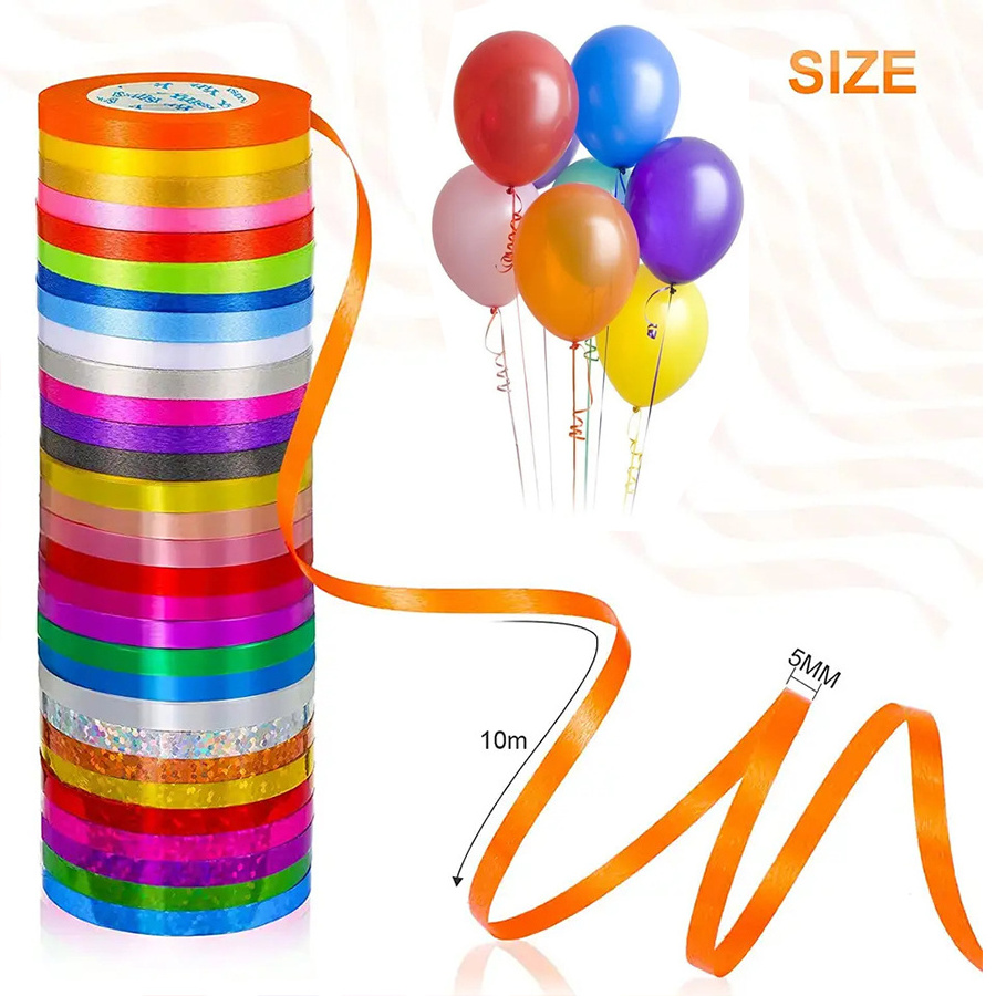 Balloon Ribbon Balloons Curling  Ribbons Balloon String Party Decorative Supplies Party String Roll for Gift Wrap Yards