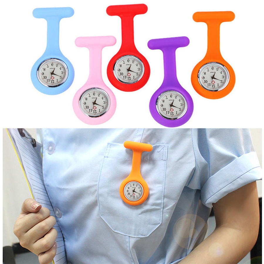 Wholesale Portable Silicone Digital Clip-On pocket Silicon FOB Pocket Nurse Watch