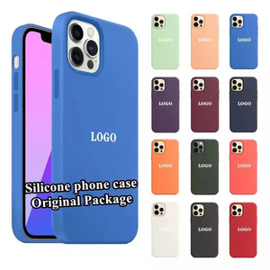 Custom LOGO Mutil Colors Mobile Phone Cover For iPhone Silicone Cases for Apple iPhone Case Silicone 12 13 14 15 Pro Max