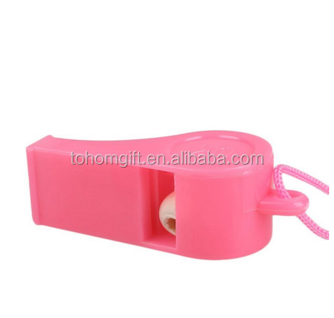 Cheap price logo printed colorful plastic whistle in bulk