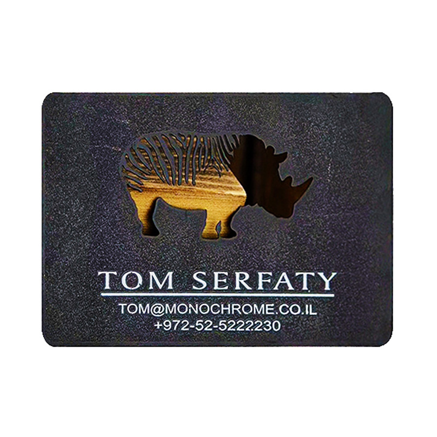 Original factory competitive price custom & frosted embossed printed metal business card gold