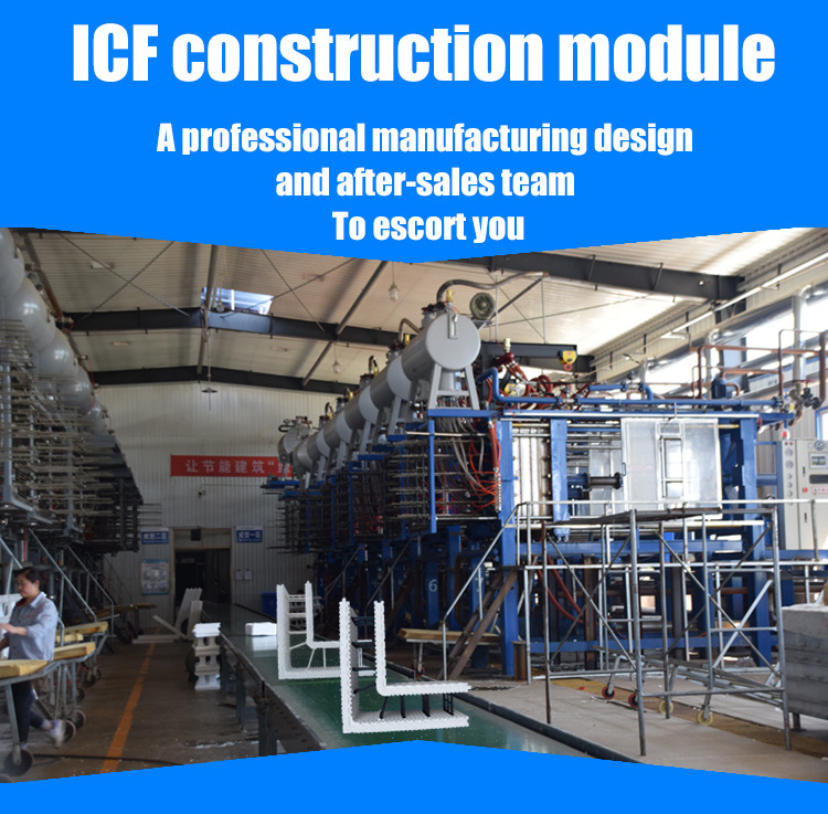 Popular Design ICF Blocks for Sustainable Buildings Construction Insulated Concrete Form Blocks Cheap EPS ICF Modules