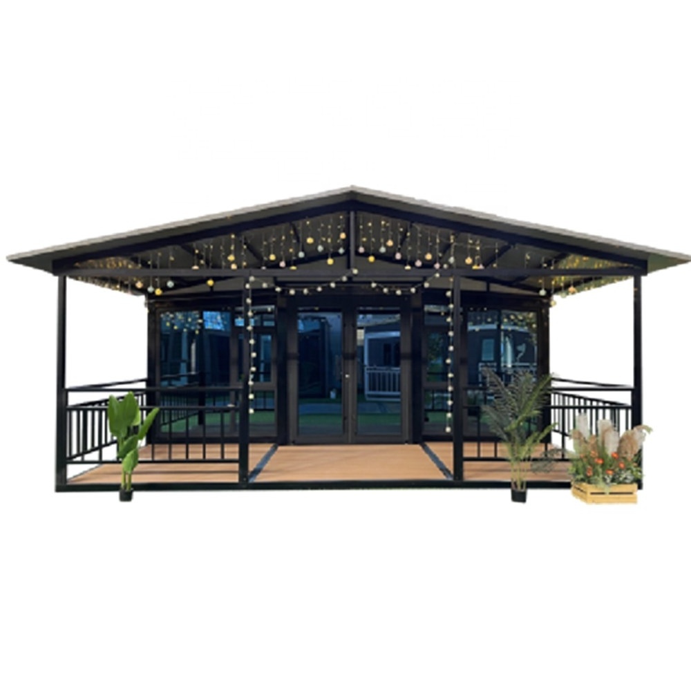 Mobile Modular Homes Factory Customized Outdoor Container Hotel Office with Beautiful Roof and Balcony