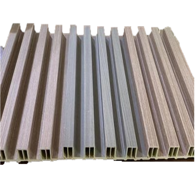 Eco-Friendly 3D WPC Wall Cladding Slat Indoor Decoration WPC Wall Panel  PVC Louver Panels Bedroom Interior Decoration