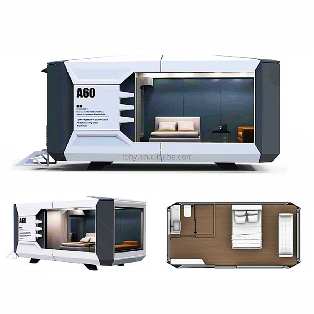 Capsule Cabin Hotel Container Prefab House Modern Mobile Tiny House Luxury Capsule House Home Sleep Pod Outdoor Customized Color