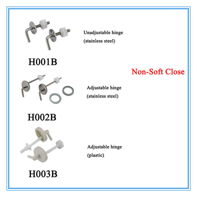 Top lock and bottom lock Soft Closing Hinges toilet seat fixings parts