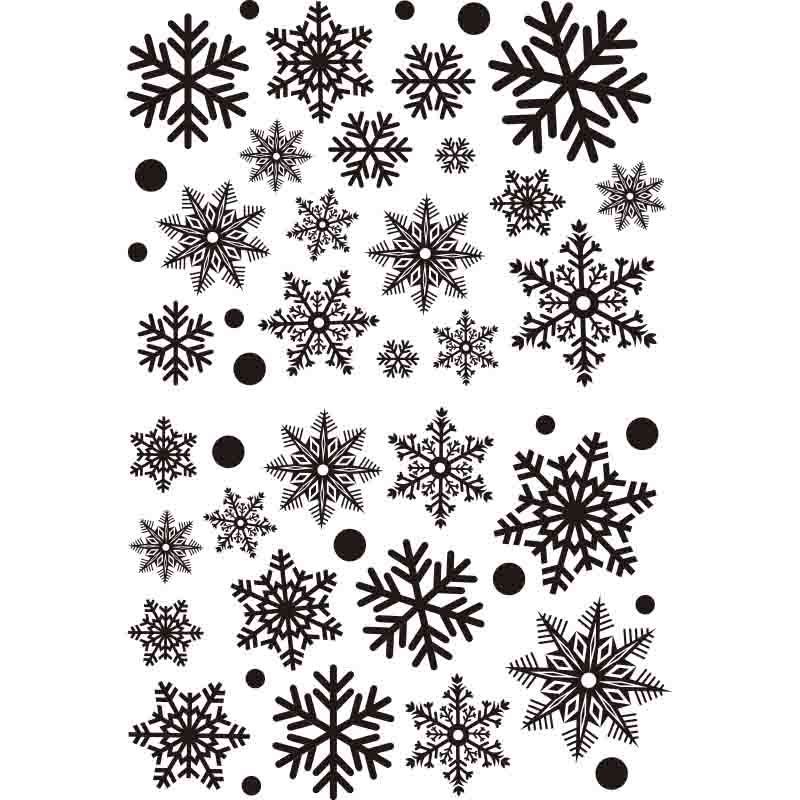 Durable Snow Electrostatic Window Decorations Christmas Stickers Window Cling