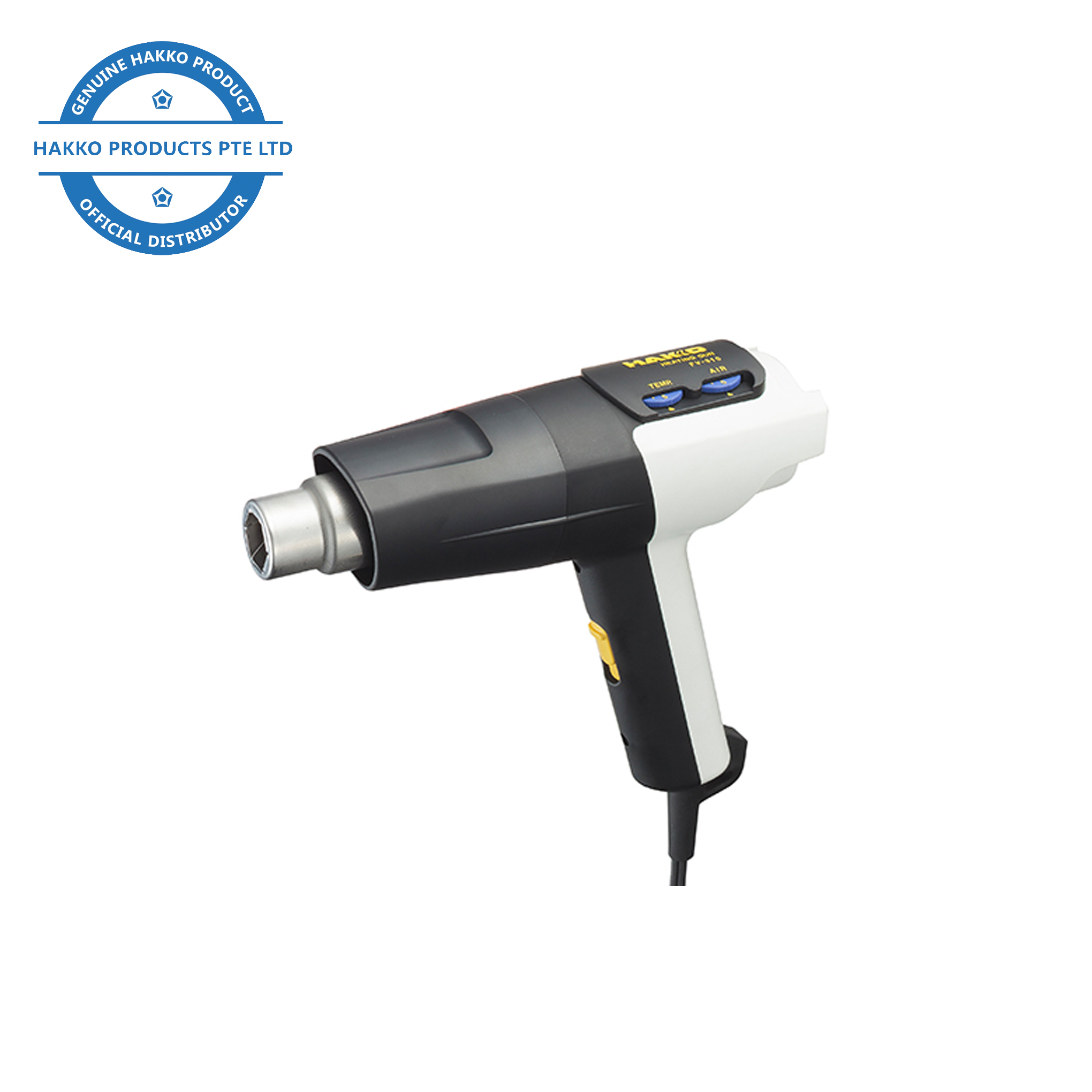 Heat gun FV310 HAKKO ORIGINAL C/W Carrying Case 1000W Step-free Airflow Temperature control knob Hot air heating element