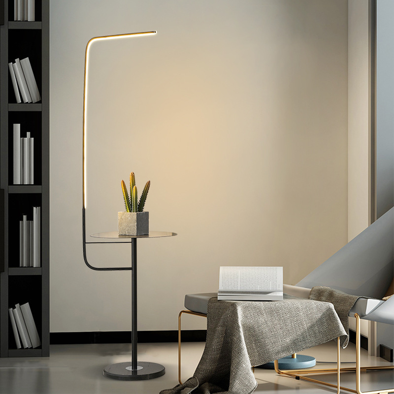 Corner Luxury Led Floor Lamps Rgb Nordic Simple Design Home Iron 90 Modern Large Umbrella Rectangle No Led Light Residential 100