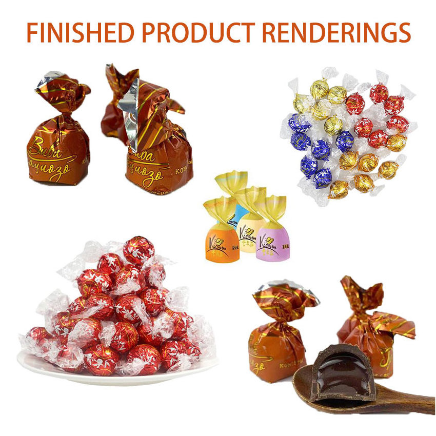 High-speed automatic large capacity packing hemispherical chocolate single twist candy wrapping machine