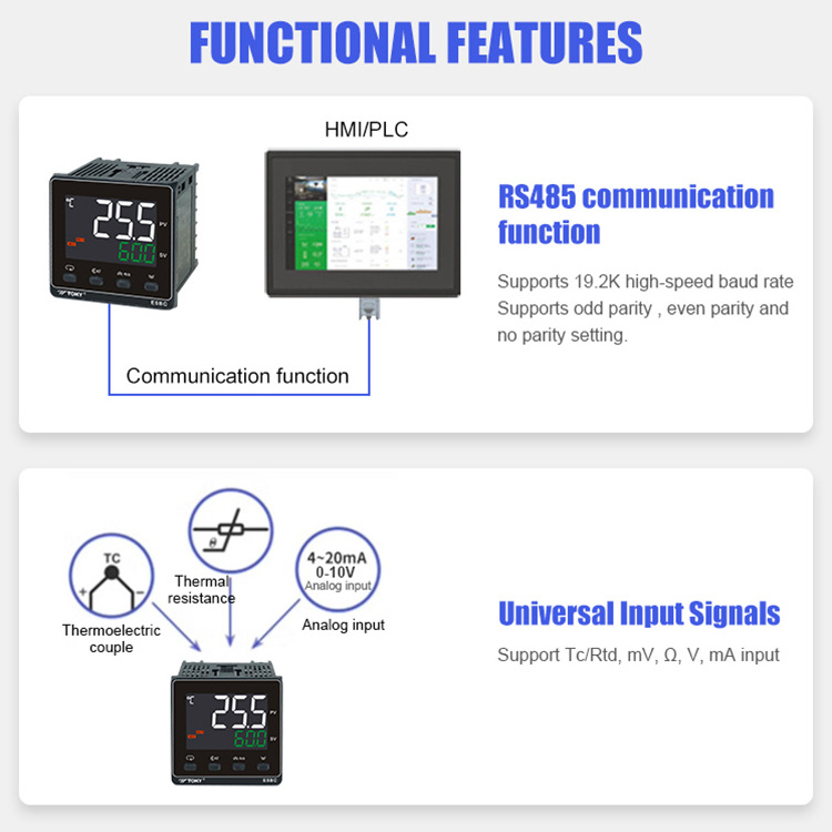 Digital Display Intelligent Temperature Controller E5CC Multi Channel High Precision Digital Temperature Thermostat