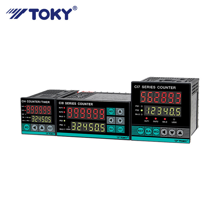 TOKY Industrial Two-row 6 Digit Display Quantity Length Batch Measuring Digital Counter