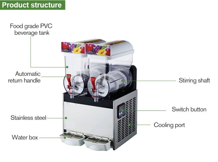 Best Selling slush machine frutina 45L 3 tank commercial frozen drink space slush ice snow slush machine price in lahore