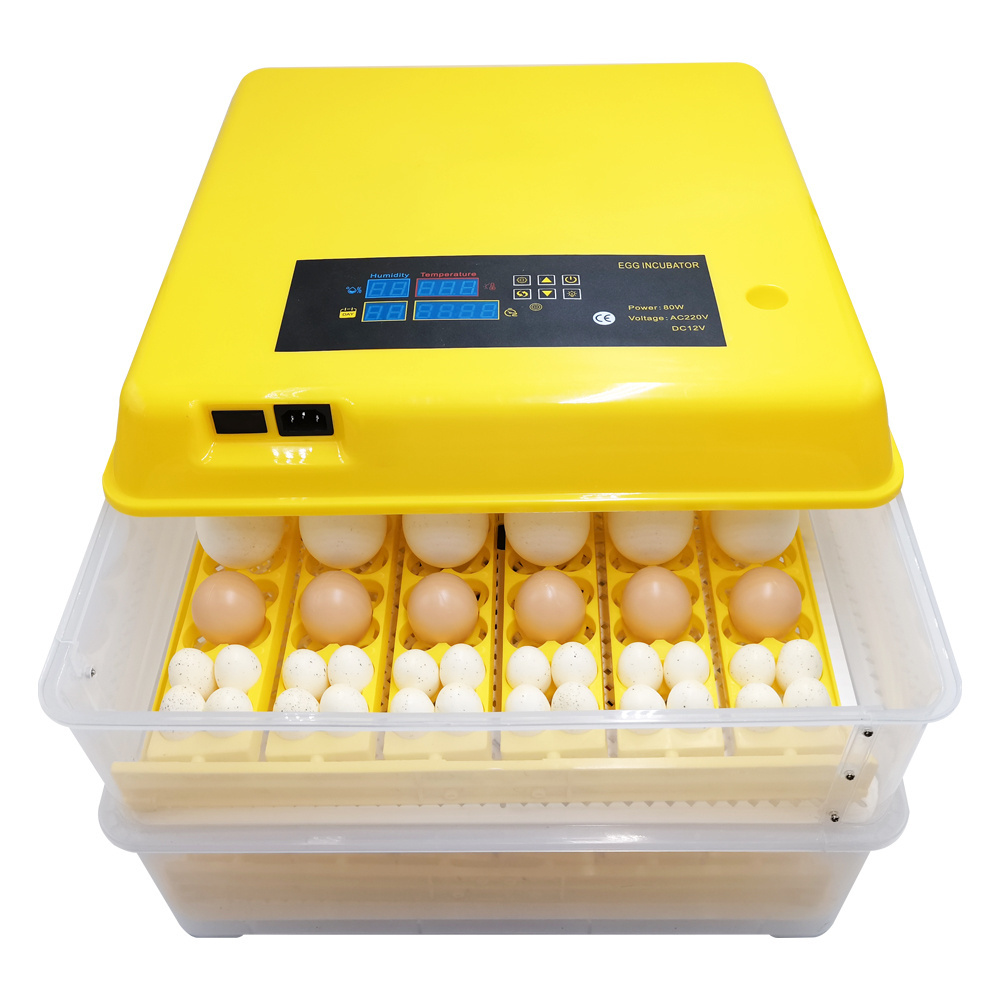 Newest 72 parrot quail bird egg incubator automatically eggs incubators egg hatching machine for sale