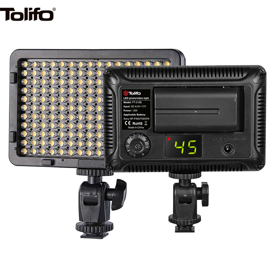 Tolifo China Factory Supplier 3200K to 5600K Color Temperature High Brightness video shooting led Photo light Camera Light