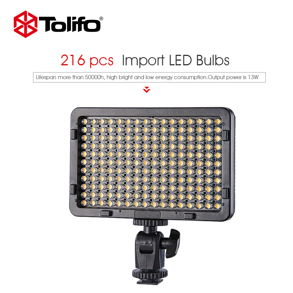 Tolifo China Factory Supplier 3200K to 5600K Color Temperature High Brightness video shooting led Photo light Camera Light