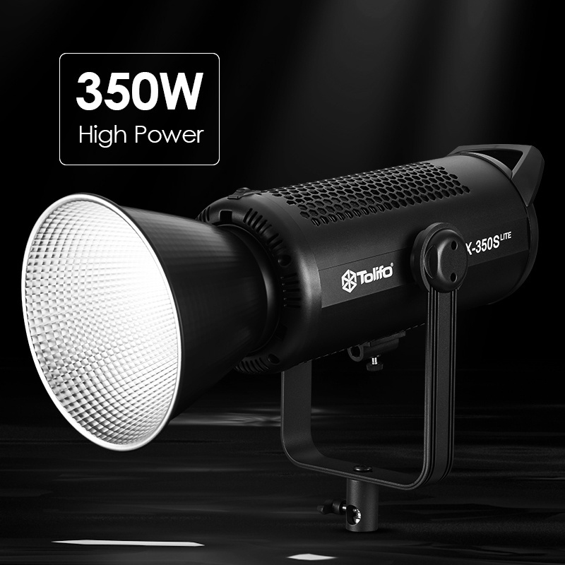 TOLIFO X350S LITE 350W COB LED Video Light Photography Film Studio Daylight 74800lux @1m with D180 Reflector Support APP Control