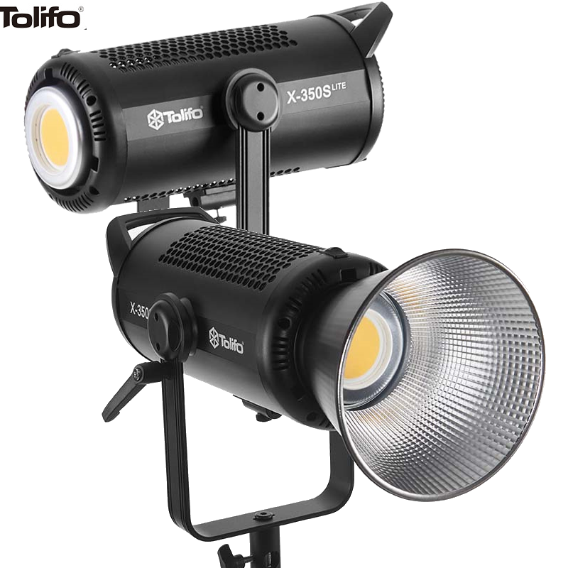 TOLIFO X350S LITE 350W COB LED Video Light Photography Film Studio Daylight 74800lux @1m with D180 Reflector Support APP Control