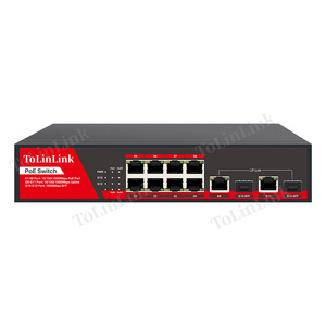 Tolinlink TLK-SG822P-SFP 8GE+2GE+2SFP smart AI  6kv surge protection VLAN 250M extend gigabit poe switch