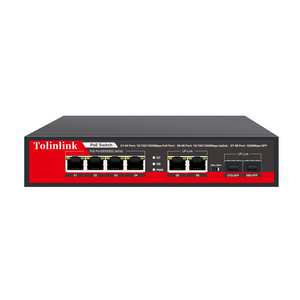 Tolinlink PoE 8 Port PoE+1*Gigabit Uplink Port+1 SFP Port 1*Gigabit Uplink +1 SFP Port 1000M Unmanaged Poe switch