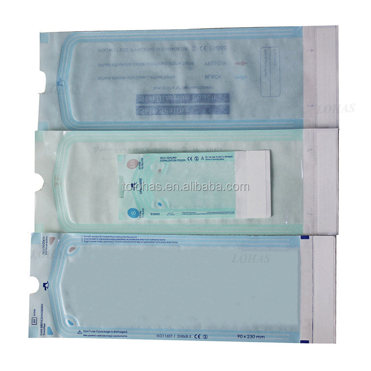 LHLM02 Custom Size 90x260cm Dry Heat Self Seal Sterilization Pouch Medical Dental Self Sealing Sterilization Pouch