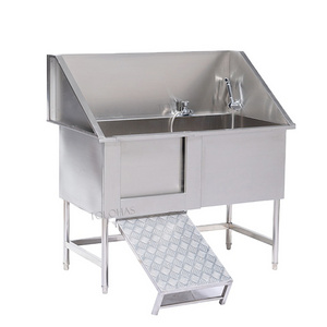 LHWXYC03 Veterinary cleaning pet bathing products pet bath tubs stainless steel bathtub for dog SPA shower