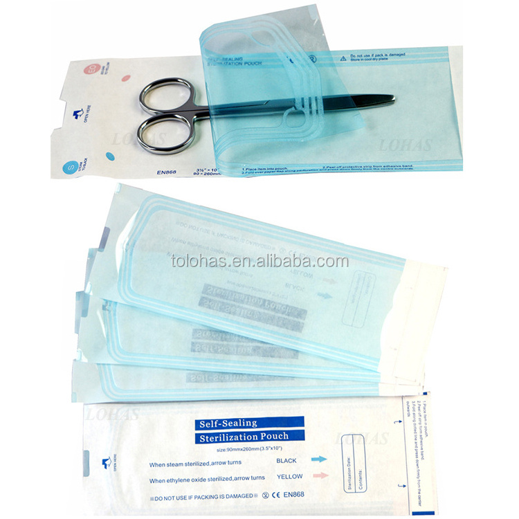 LHLM02 Custom Size 90x260cm Dry Heat Self Seal Sterilization Pouch Medical Dental Self Sealing Sterilization Pouch