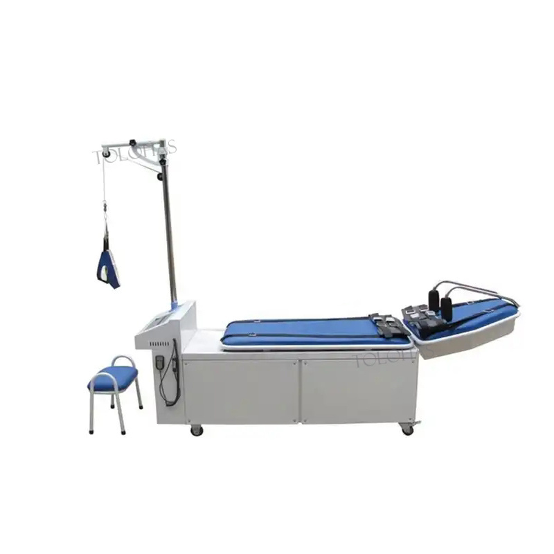 LHXIV Physiotherapy patient treatment traction device cervical and lumbar vertebra electric traction bed