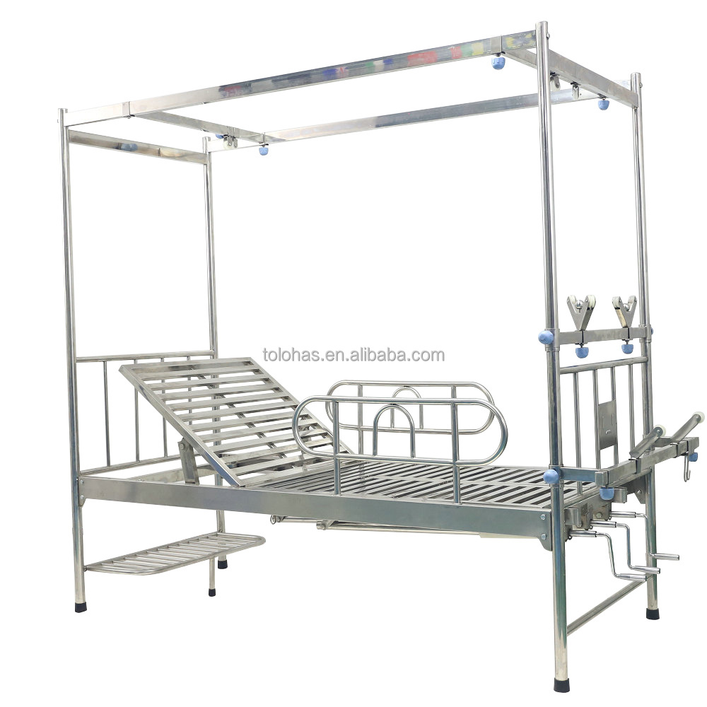 LHR806 Stainless Steel Manual Crank Orthopaedics Bed Orthopaedic Beds Orthopedic Traction Stretcher Bed