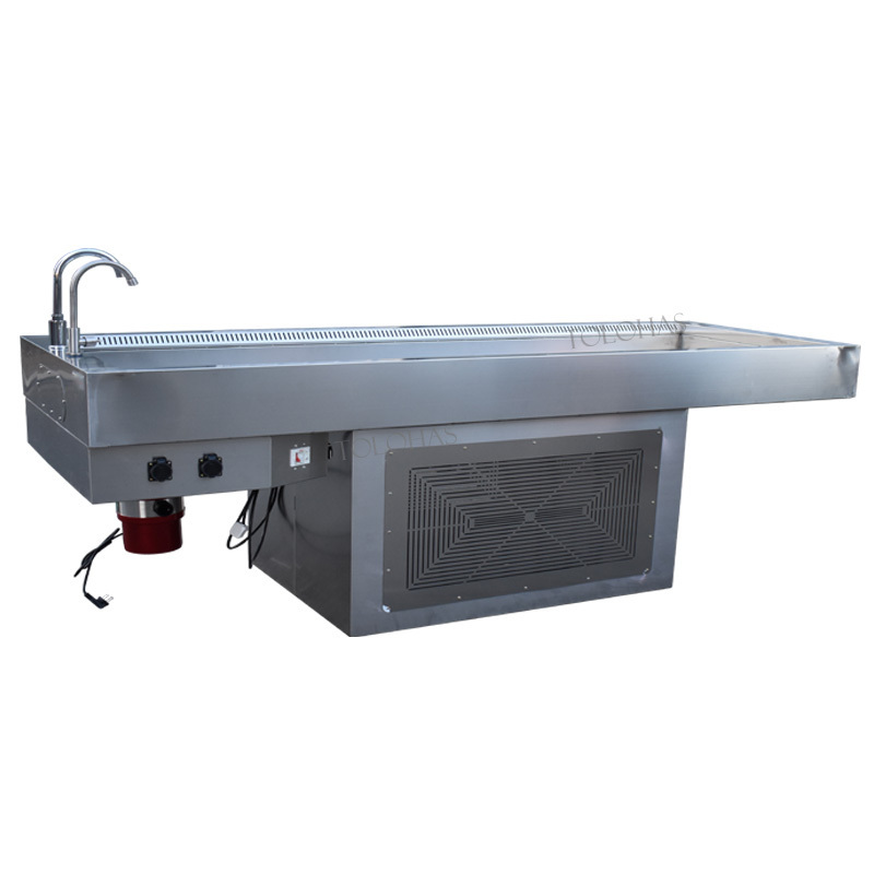 LHRA100B Anatomy Teaching System Hospital Use Dissecting Bed Corpse Stainless Steel Morgue Autopsy Table